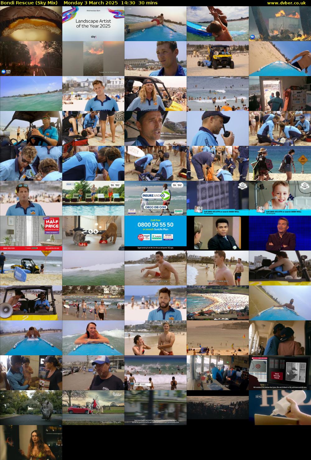 Bondi Rescue (Sky Mix) Monday 3 March 2025 14:30 - 15:00