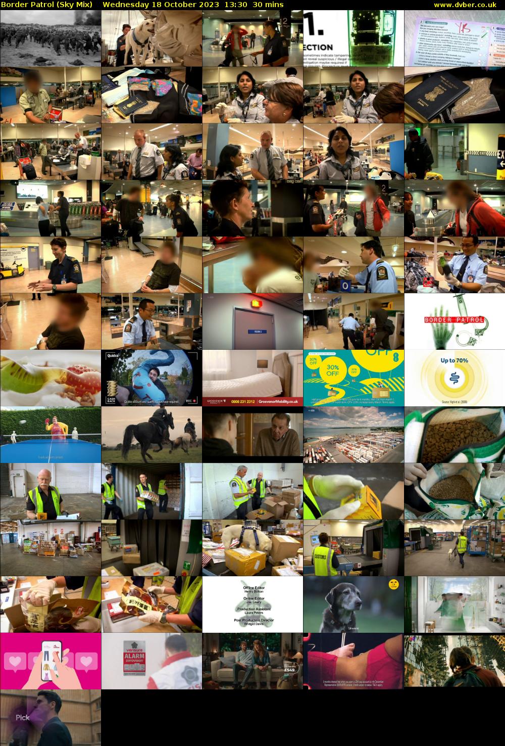 Border Patrol (Sky Mix) Wednesday 18 October 2023 13:30 - 14:00