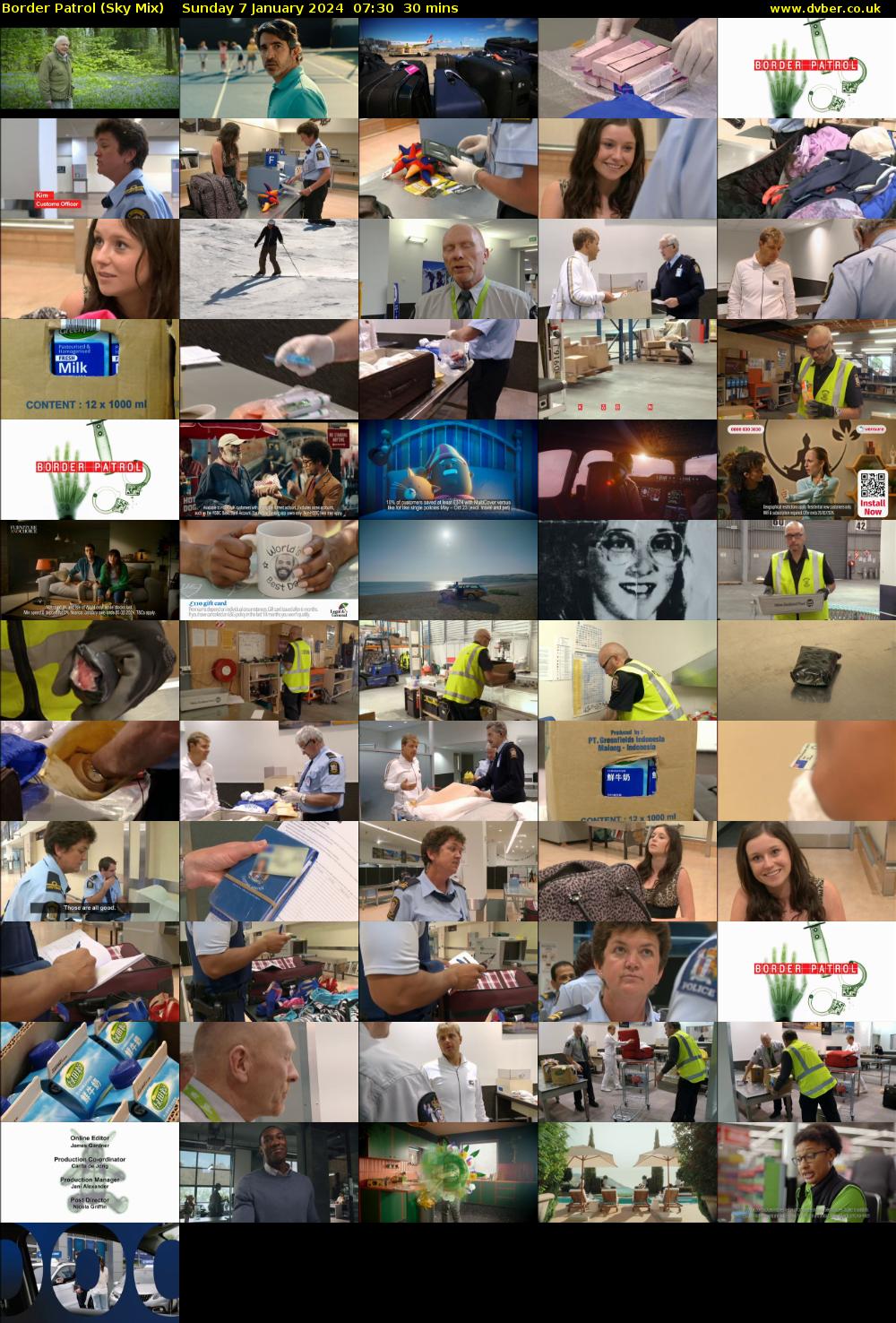 Border Patrol (Sky Mix) Sunday 7 January 2024 07:30 - 08:00