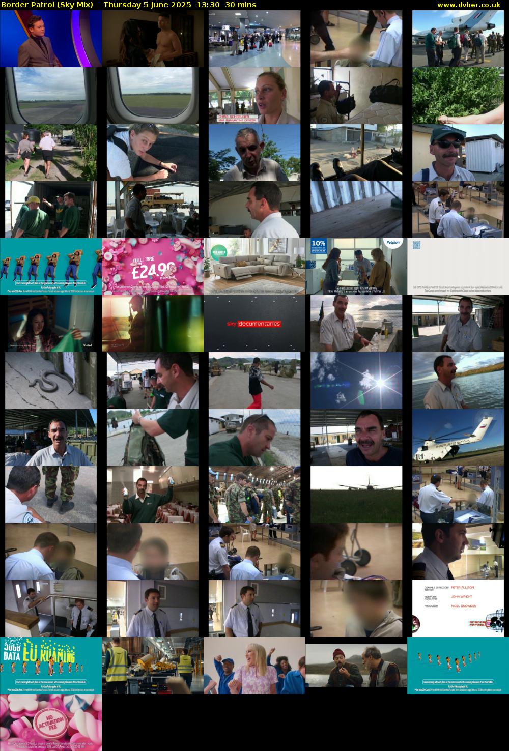 Border Patrol (Sky Mix) Thursday 5 June 2025 13:30 - 14:00