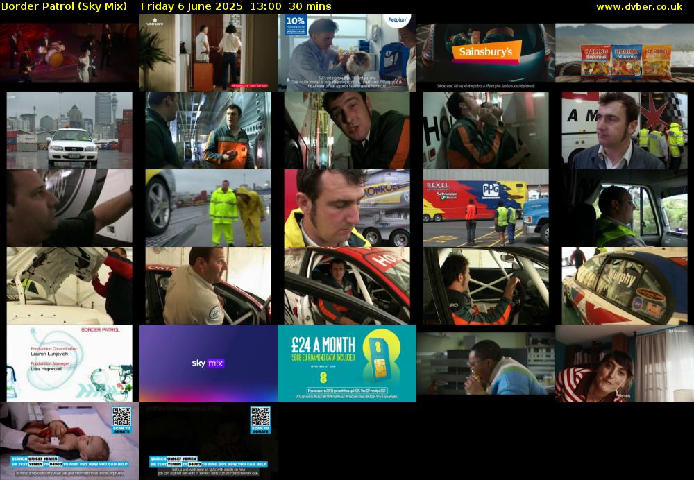 Border Patrol (Sky Mix) Friday 6 June 2025 13:00 - 13:30
