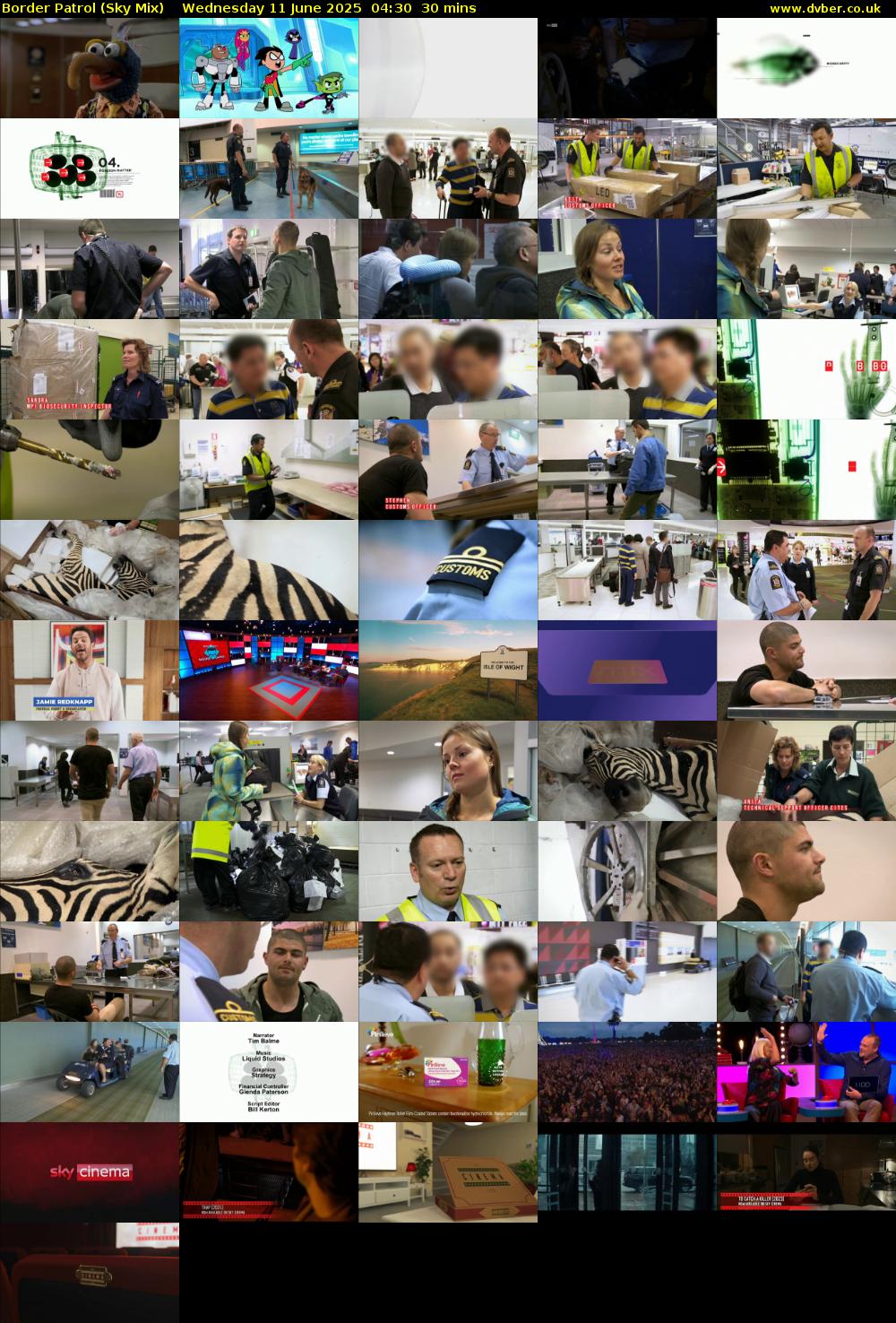 Border Patrol (Sky Mix) Wednesday 11 June 2025 04:30 - 05:00