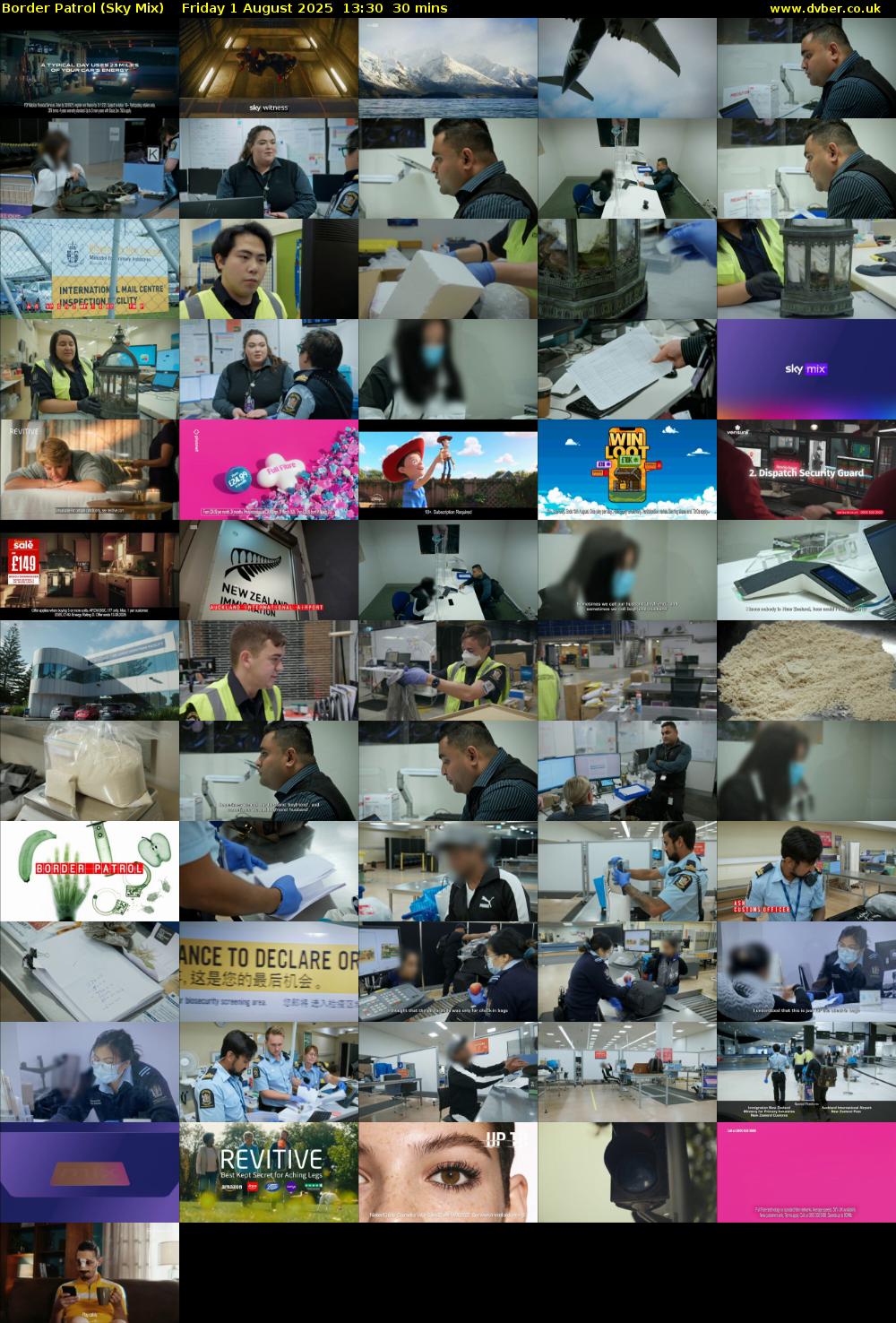 Border Patrol (Sky Mix) Friday 1 August 2025 13:30 - 14:00