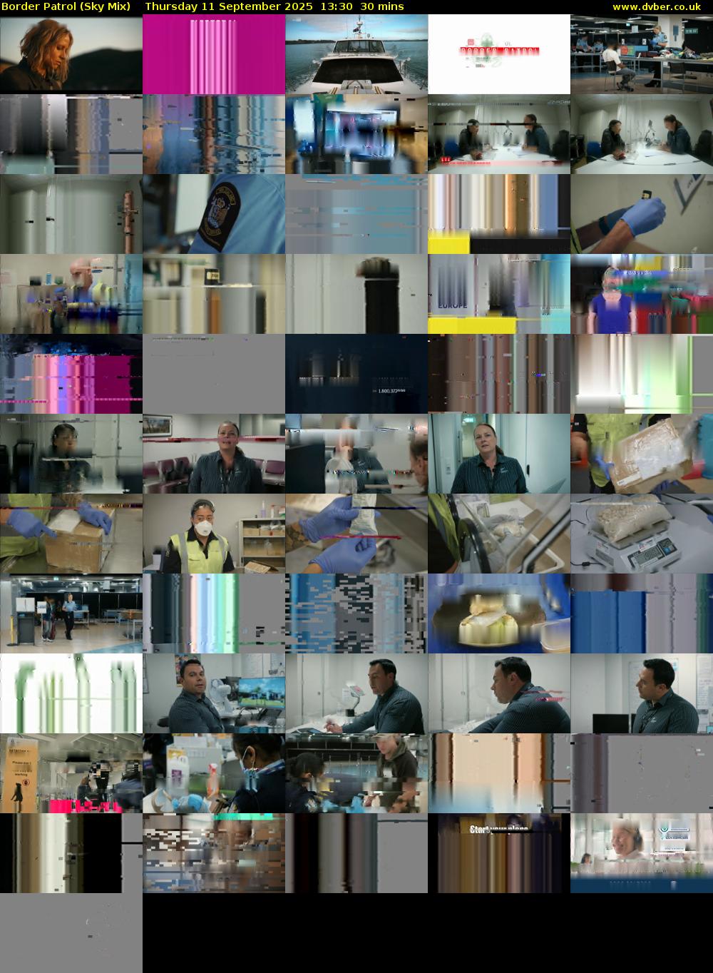 Border Patrol (Sky Mix) Thursday 11 September 2025 13:30 - 14:00
