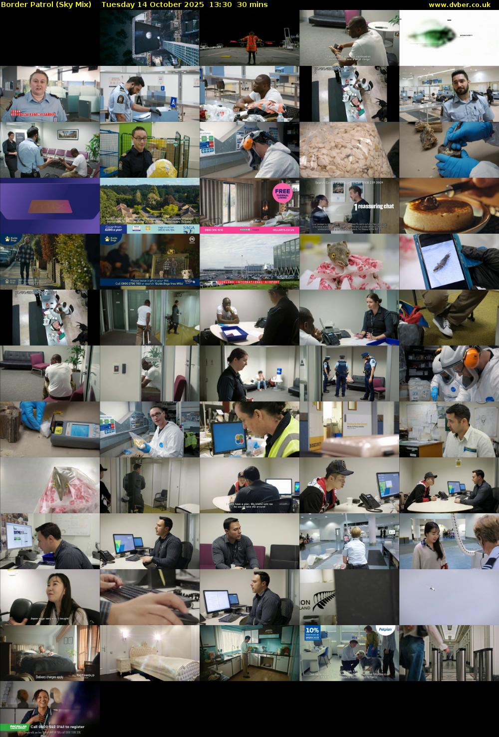 Border Patrol (Sky Mix) Tuesday 14 October 2025 13:30 - 14:00