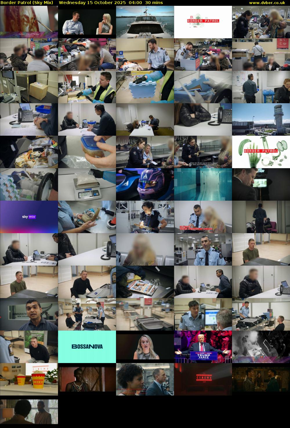 Border Patrol (Sky Mix) Wednesday 15 October 2025 04:00 - 04:30