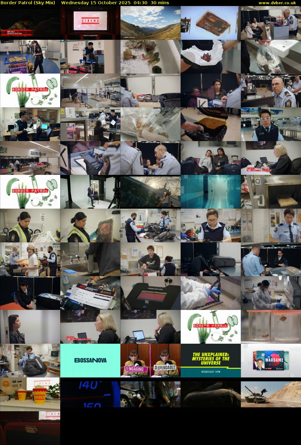 Border Patrol (Sky Mix) Wednesday 15 October 2025 04:30 - 05:00