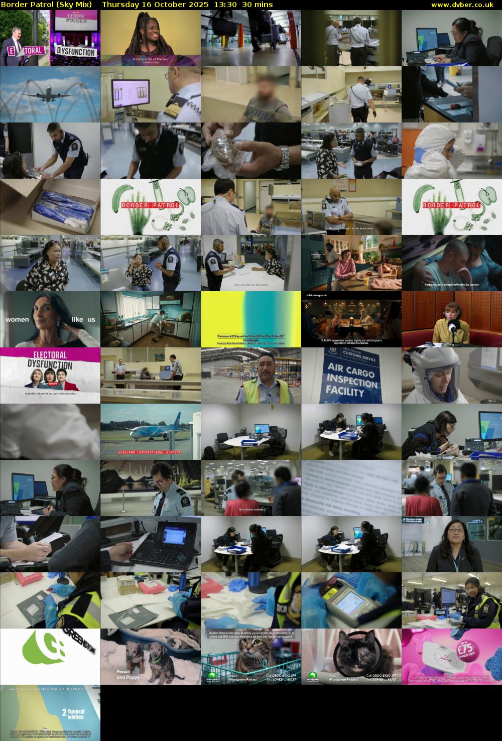 Border Patrol (Sky Mix) Thursday 16 October 2025 13:30 - 14:00