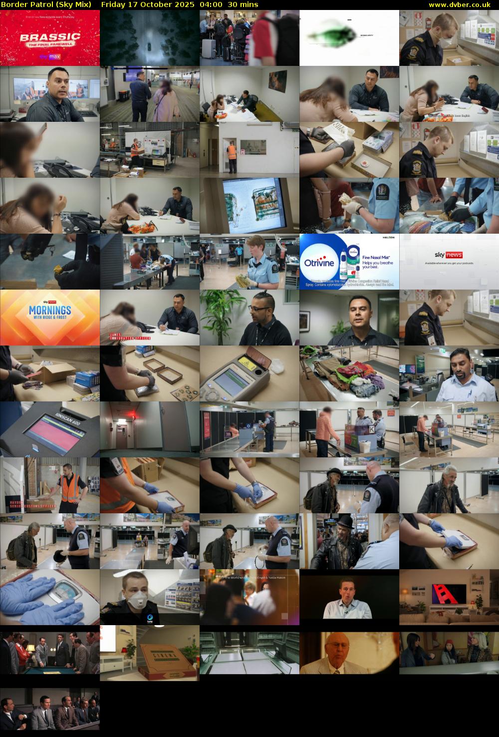 Border Patrol (Sky Mix) Friday 17 October 2025 04:00 - 04:30