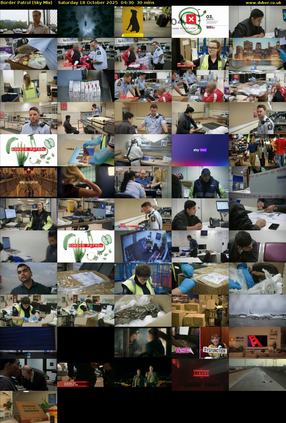 Border Patrol (Sky Mix) Saturday 18 October 2025 04:30 - 05:00