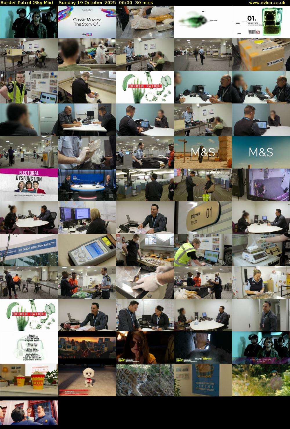 Border Patrol (Sky Mix) Sunday 19 October 2025 06:00 - 06:30