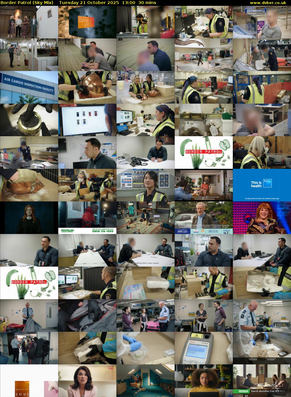 Border Patrol (Sky Mix) Tuesday 21 October 2025 13:00 - 13:30