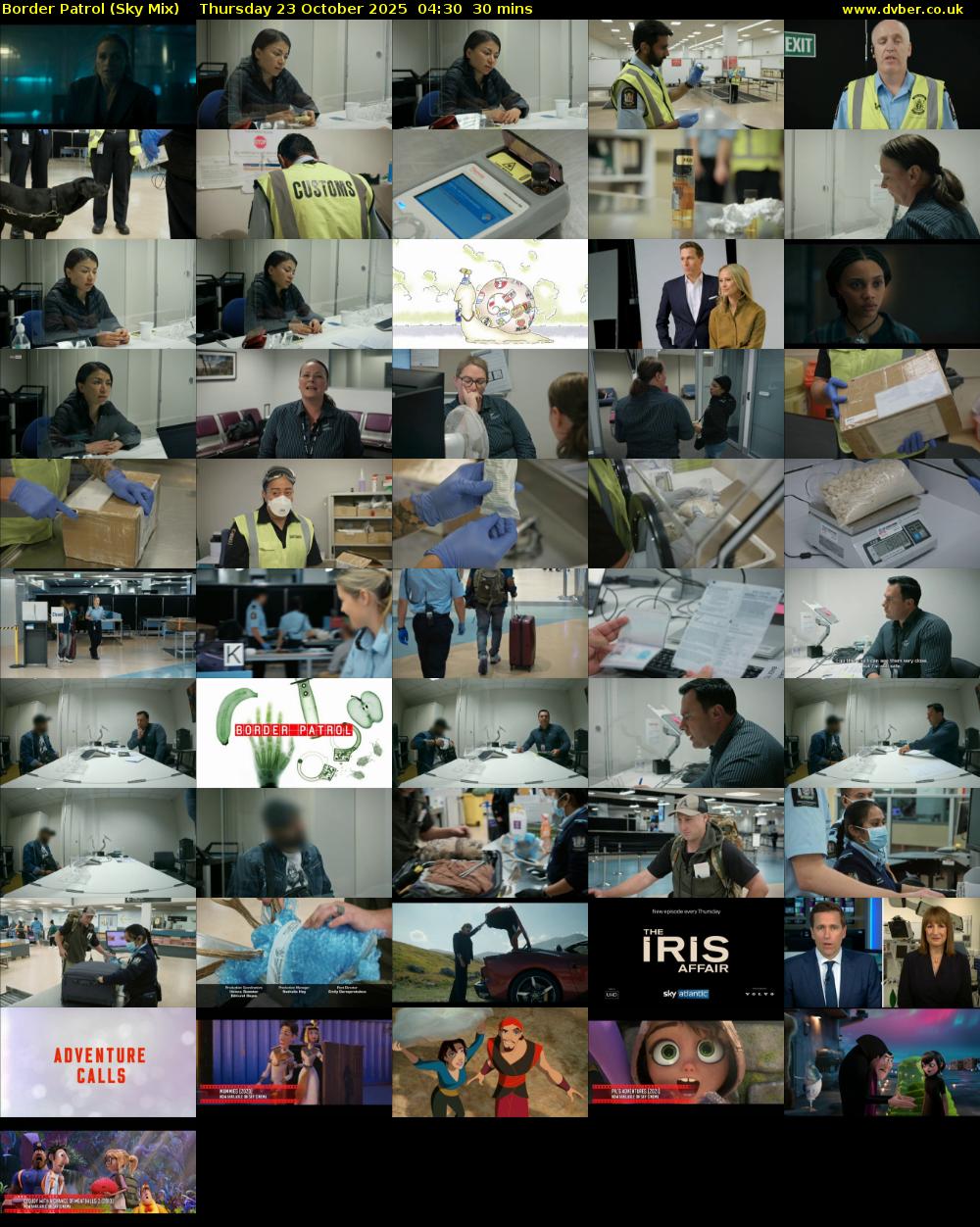 Border Patrol (Sky Mix) Thursday 23 October 2025 04:30 - 05:00