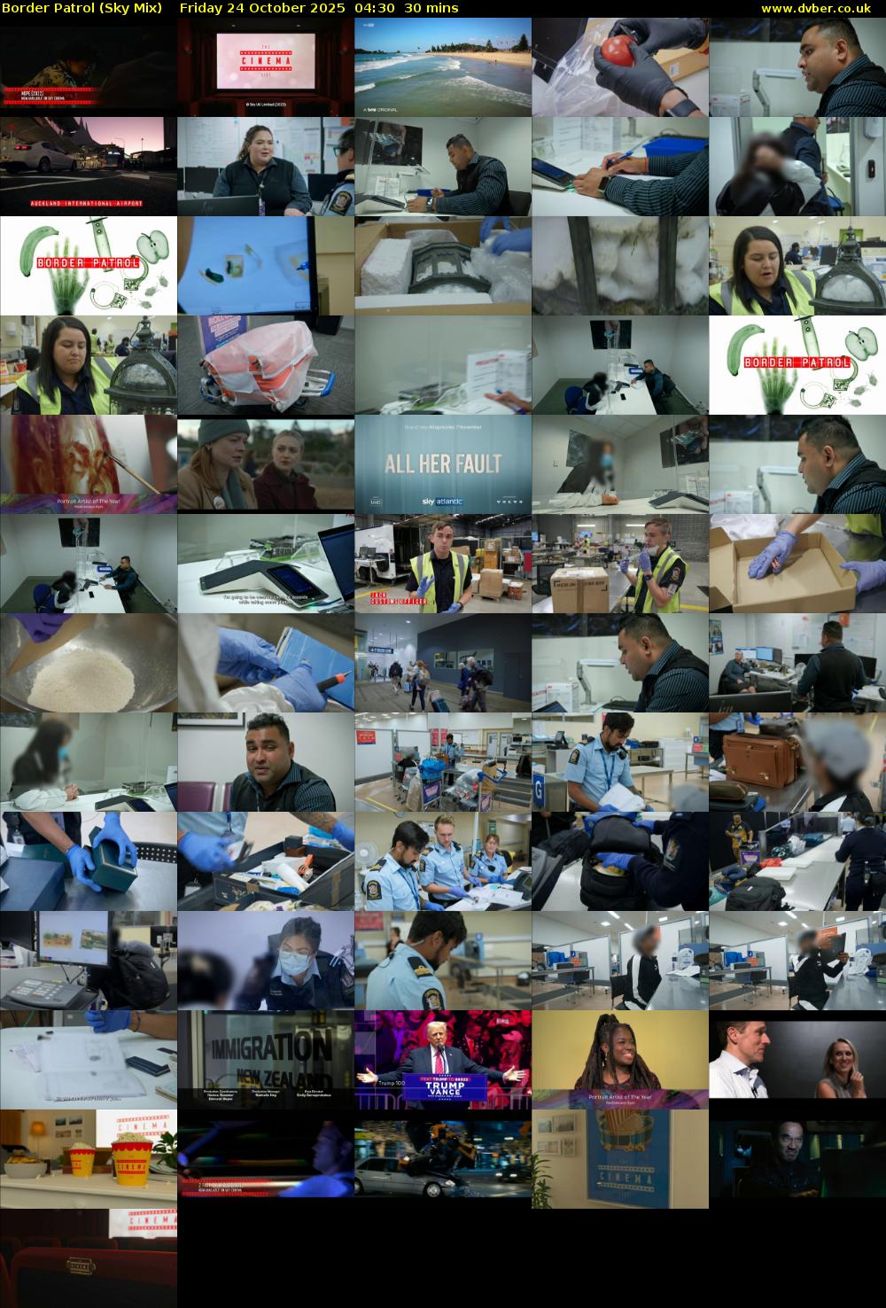 Border Patrol (Sky Mix) Friday 24 October 2025 04:30 - 05:00