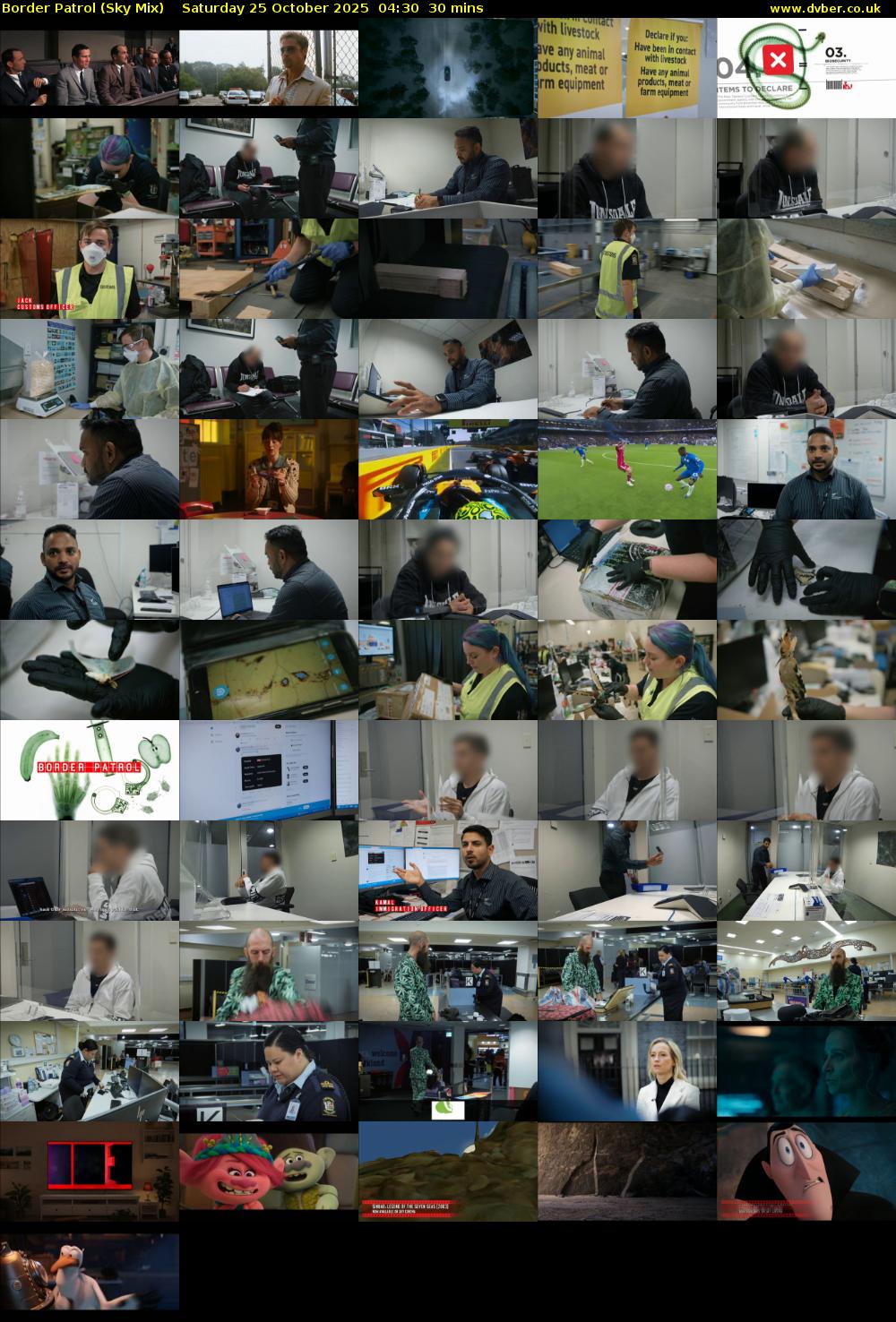 Border Patrol (Sky Mix) Saturday 25 October 2025 04:30 - 05:00