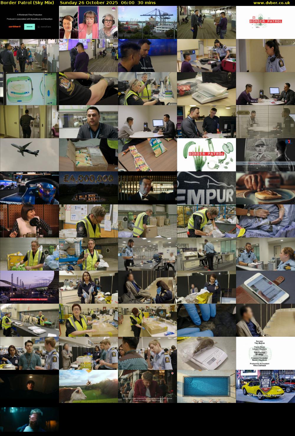 Border Patrol (Sky Mix) Sunday 26 October 2025 06:00 - 06:30