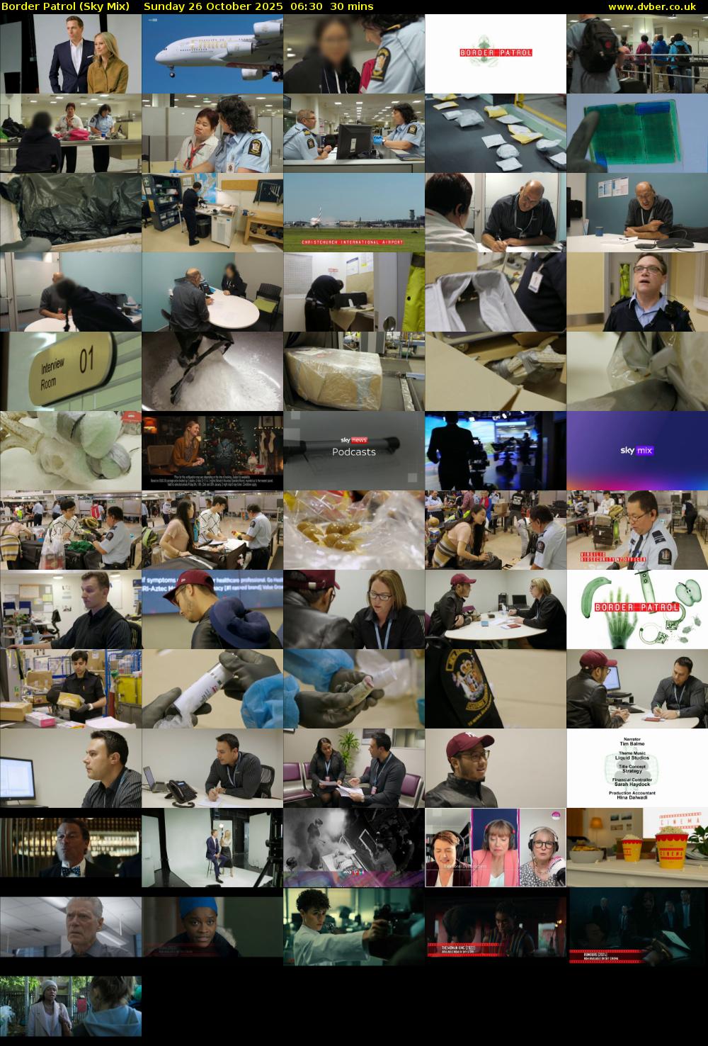 Border Patrol (Sky Mix) Sunday 26 October 2025 06:30 - 07:00