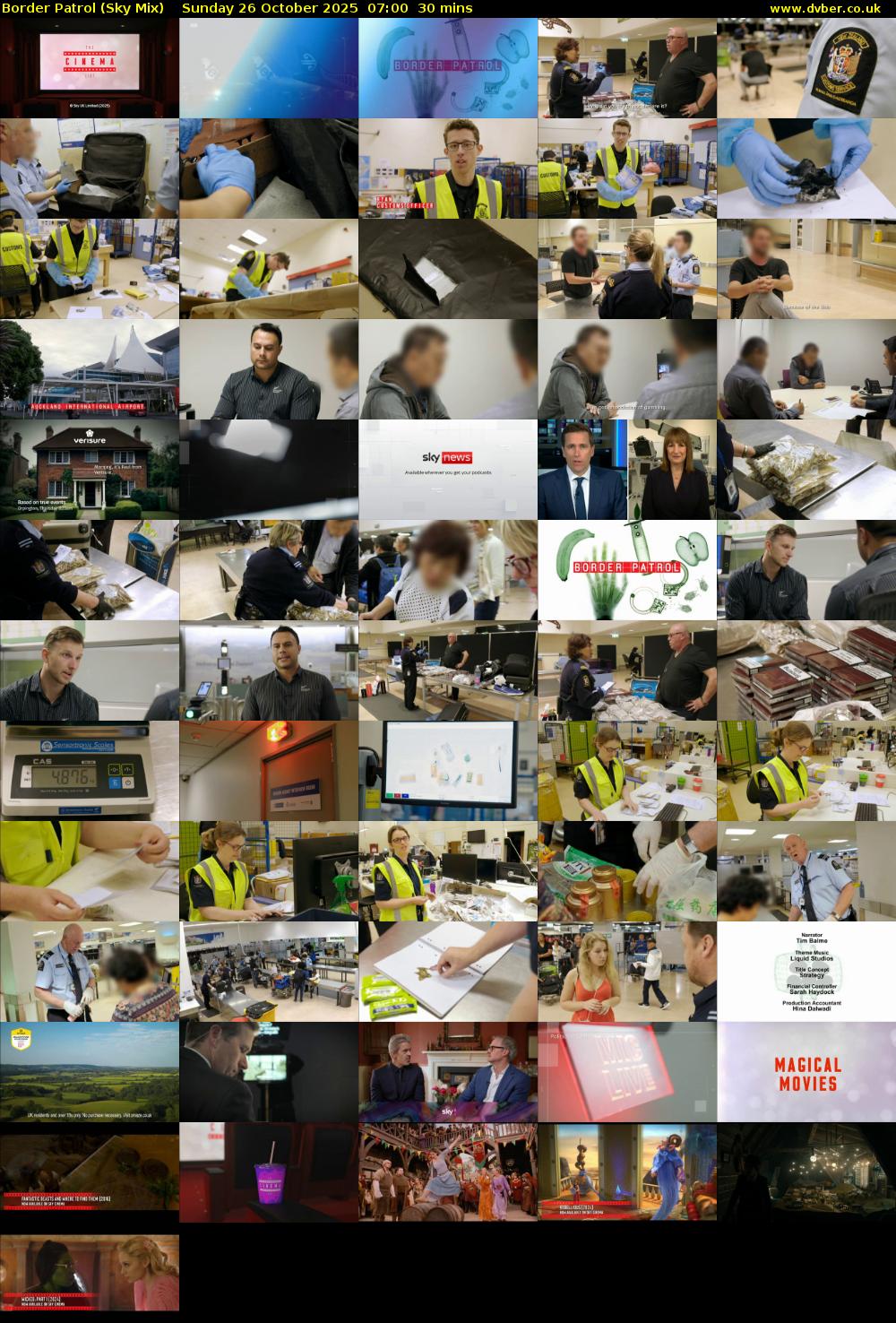 Border Patrol (Sky Mix) Sunday 26 October 2025 07:00 - 07:30