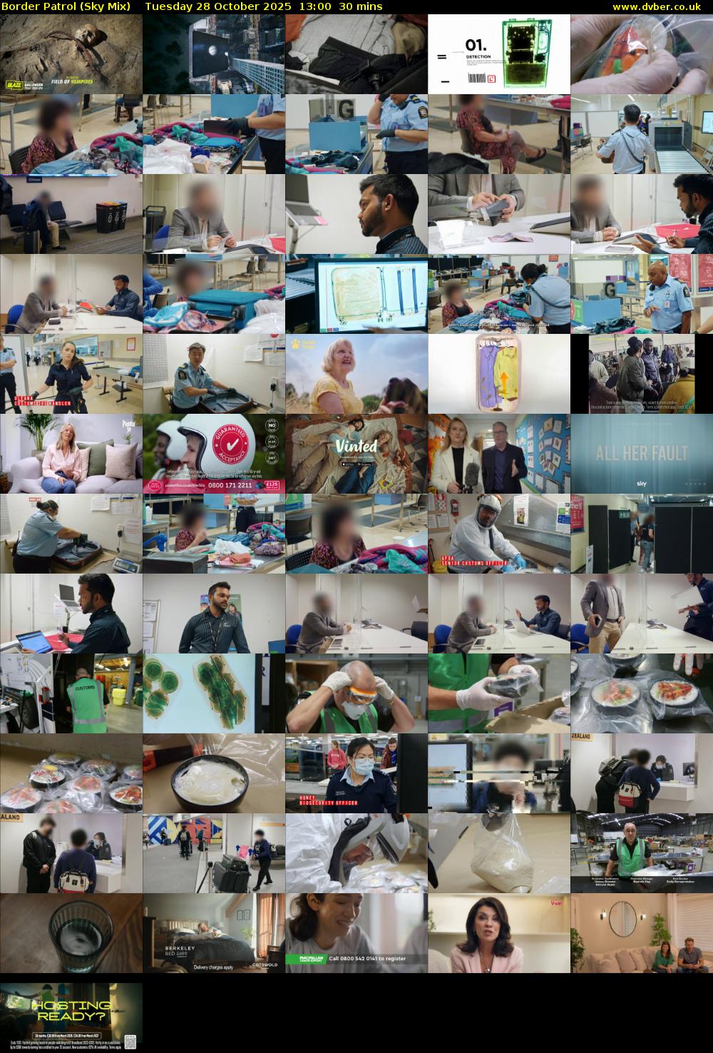 Border Patrol (Sky Mix) Tuesday 28 October 2025 13:00 - 13:30