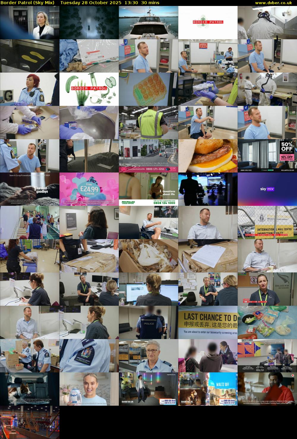 Border Patrol (Sky Mix) Tuesday 28 October 2025 13:30 - 14:00