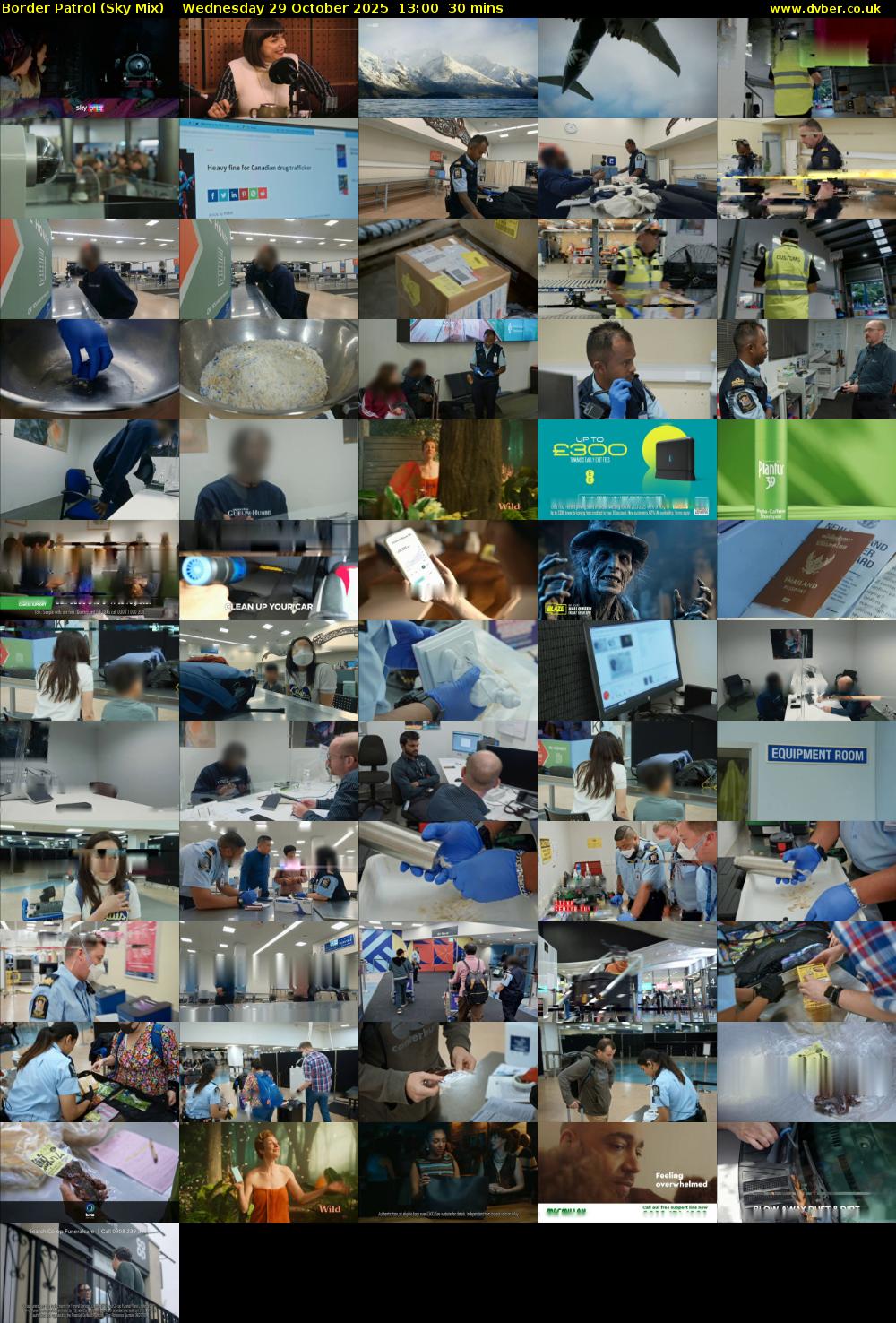 Border Patrol (Sky Mix) Wednesday 29 October 2025 13:00 - 13:30