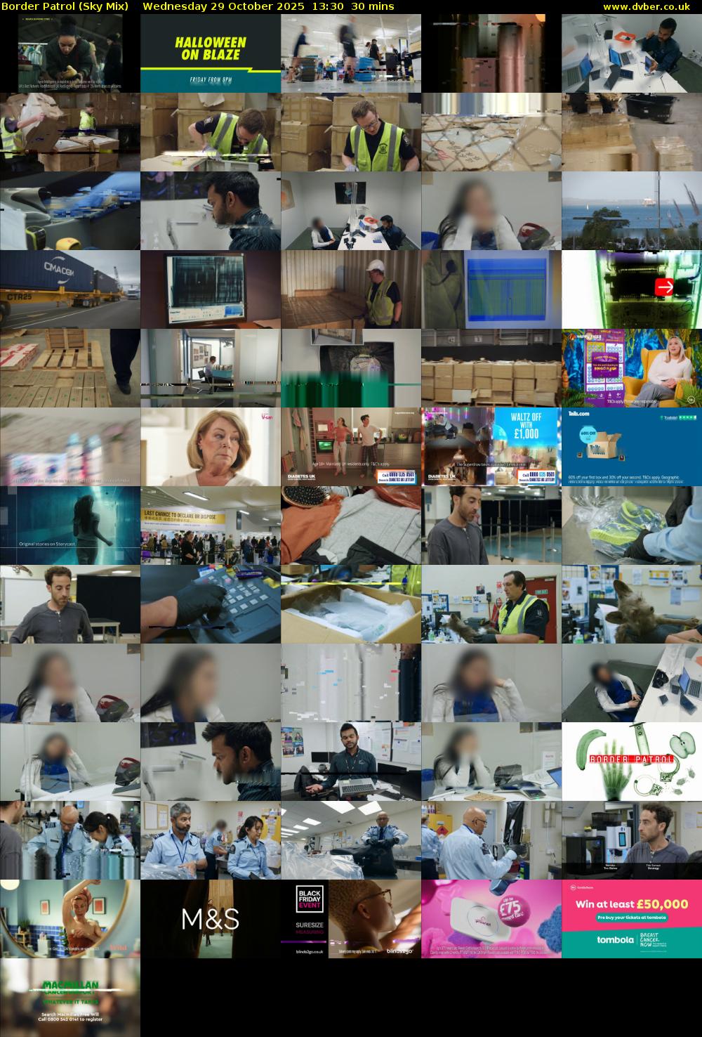 Border Patrol (Sky Mix) Wednesday 29 October 2025 13:30 - 14:00