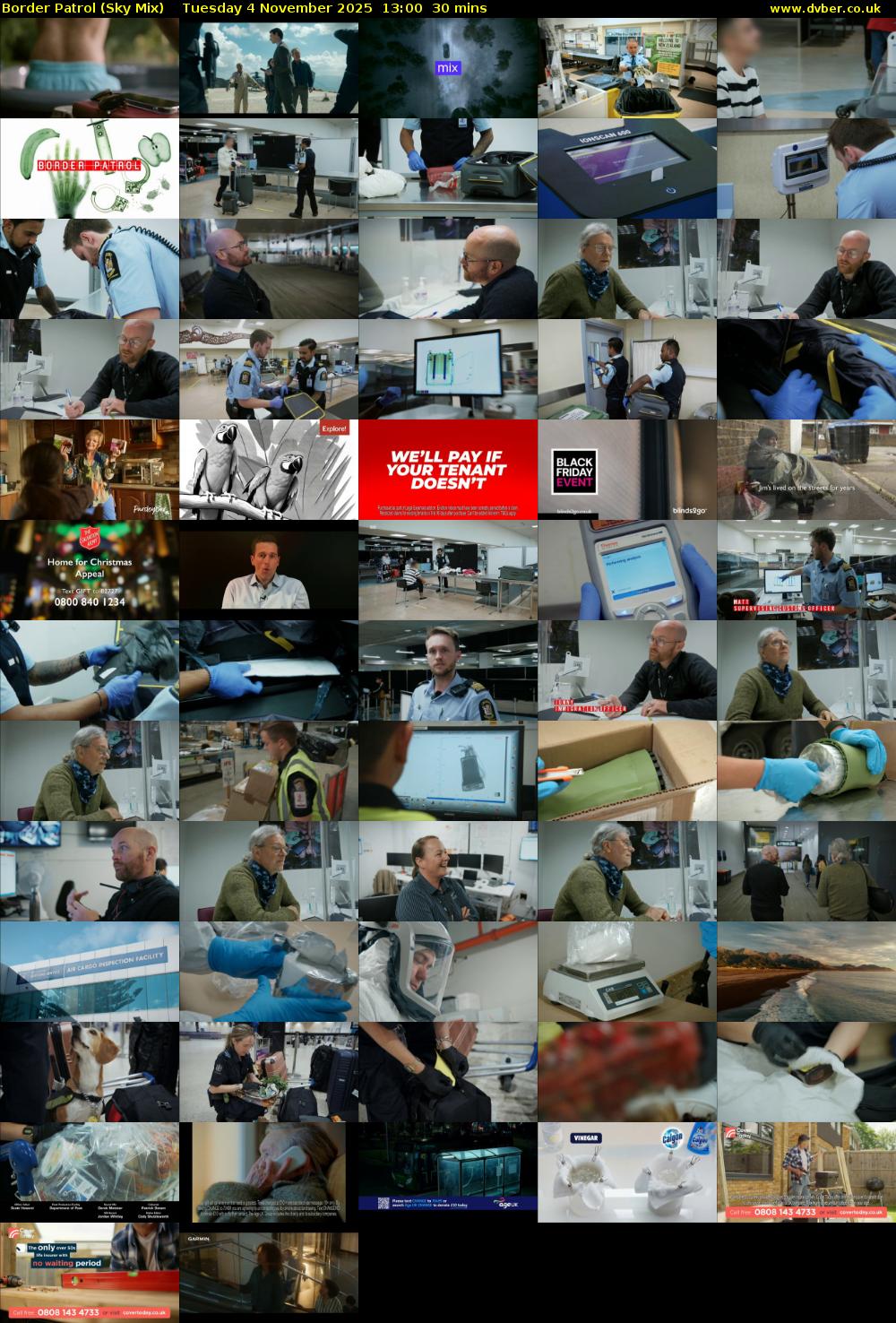 Border Patrol (Sky Mix) Tuesday 4 November 2025 13:00 - 13:30