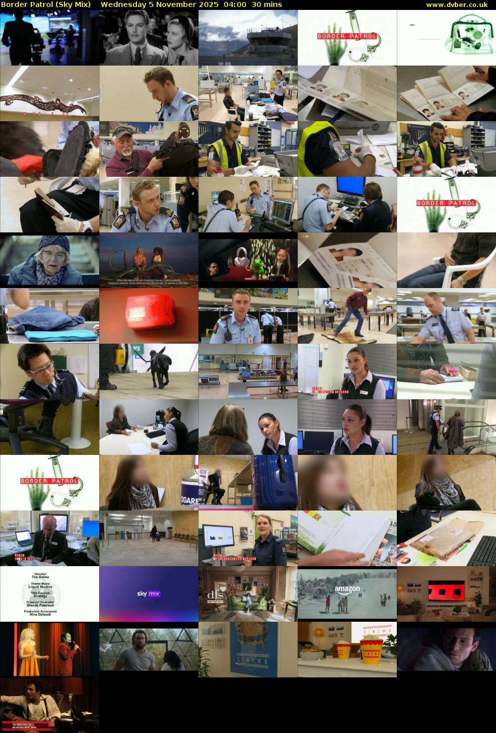 Border Patrol (Sky Mix) Wednesday 5 November 2025 04:00 - 04:30