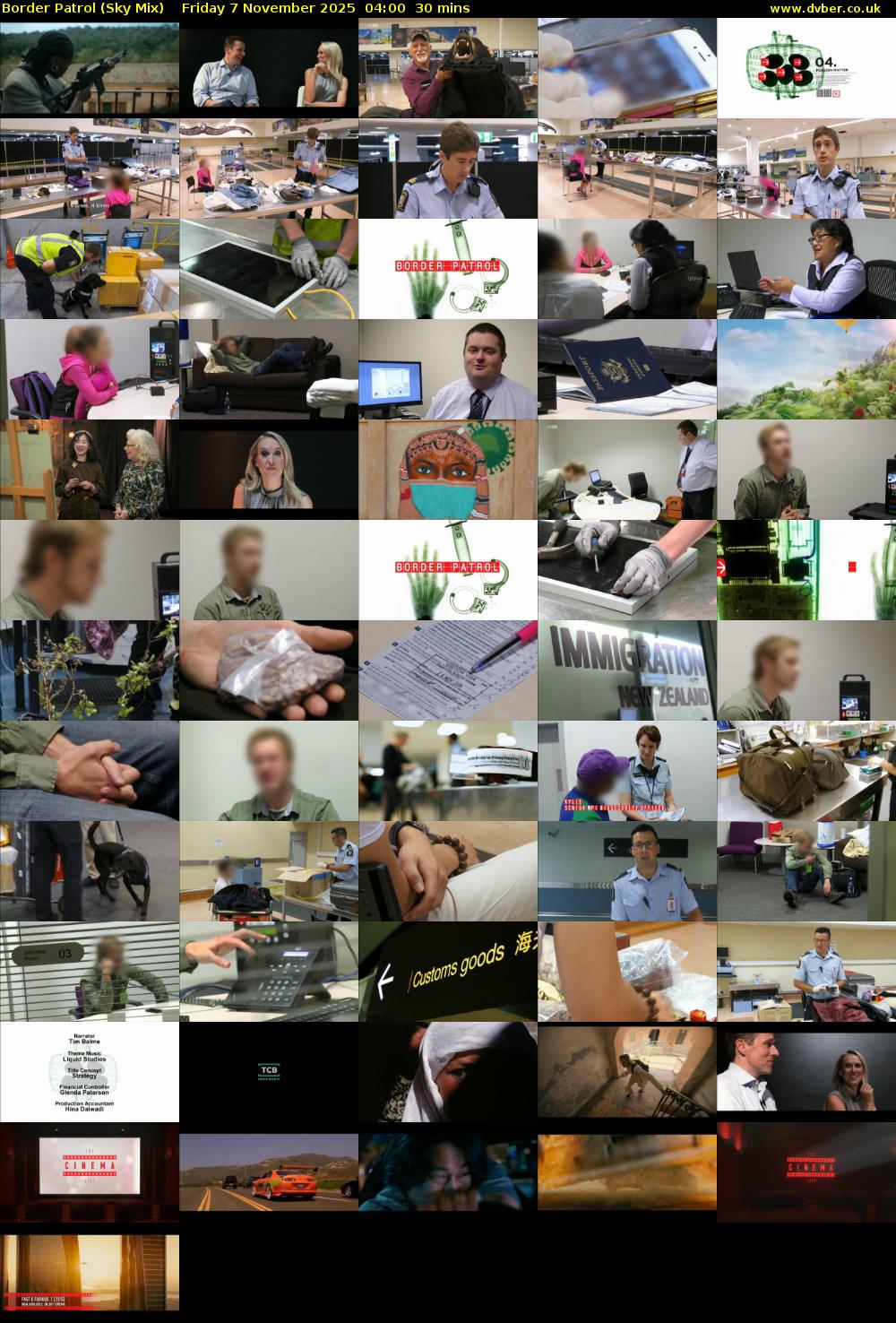 Border Patrol (Sky Mix) Friday 7 November 2025 04:00 - 04:30