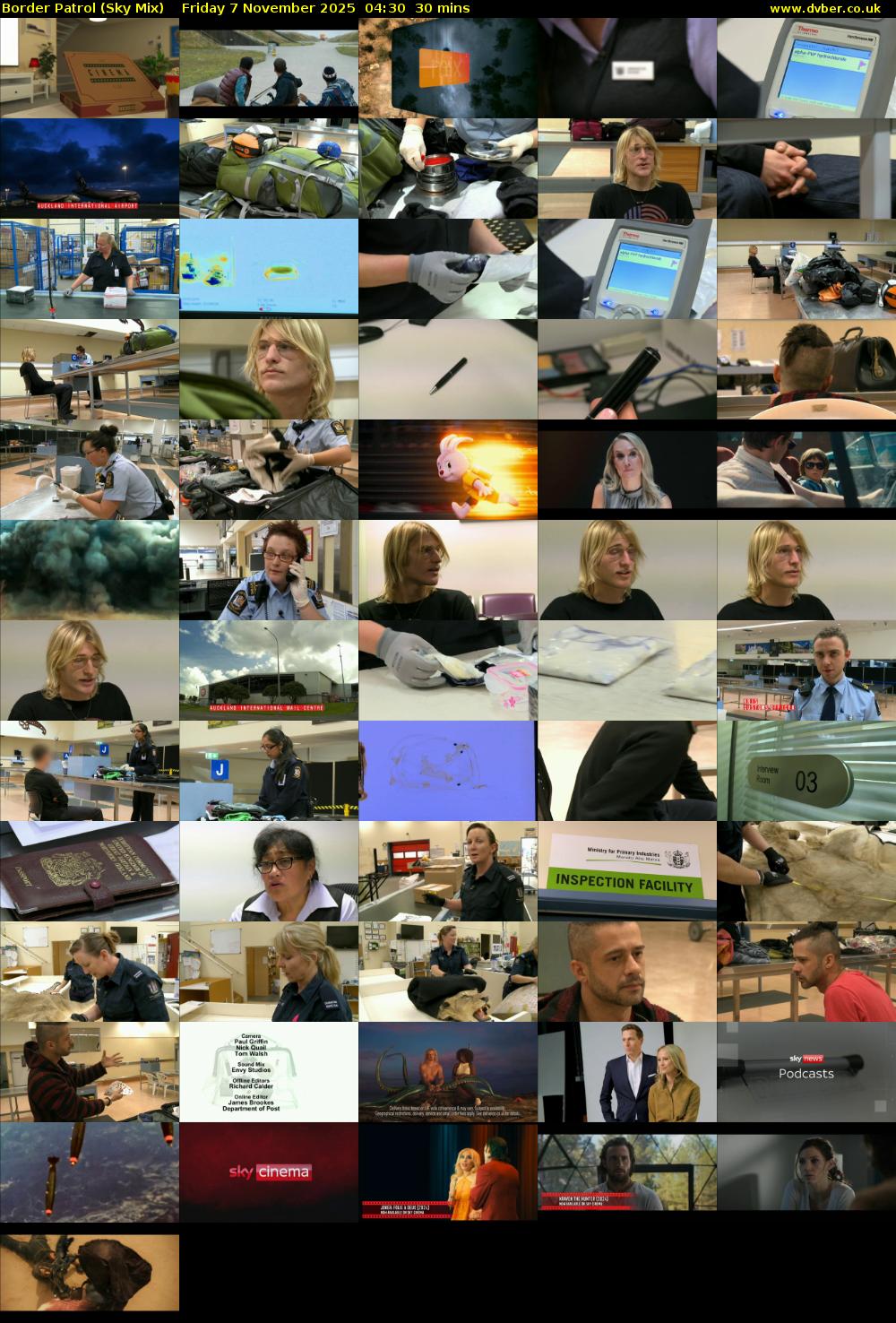 Border Patrol (Sky Mix) Friday 7 November 2025 04:30 - 05:00