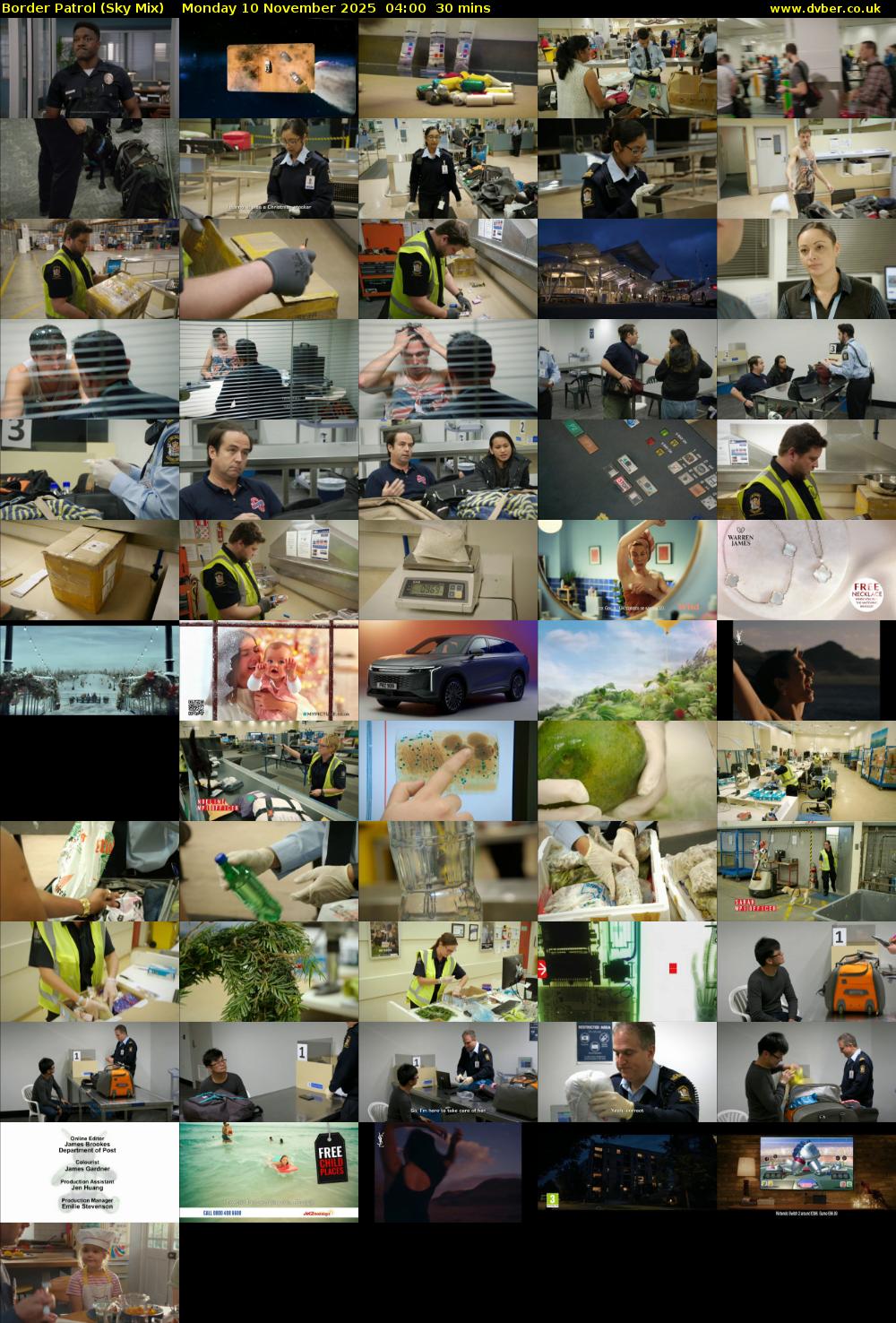 Border Patrol (Sky Mix) Monday 10 November 2025 04:00 - 04:30