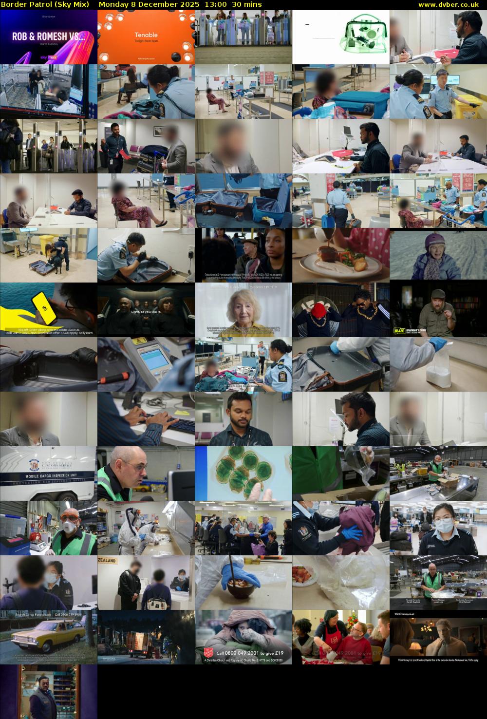 Border Patrol (Sky Mix) Monday 8 December 2025 13:00 - 13:30
