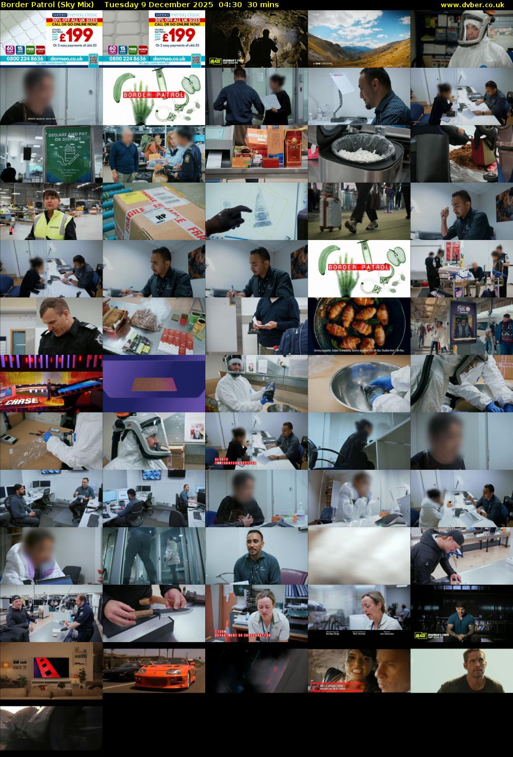 Border Patrol (Sky Mix) Tuesday 9 December 2025 04:30 - 05:00