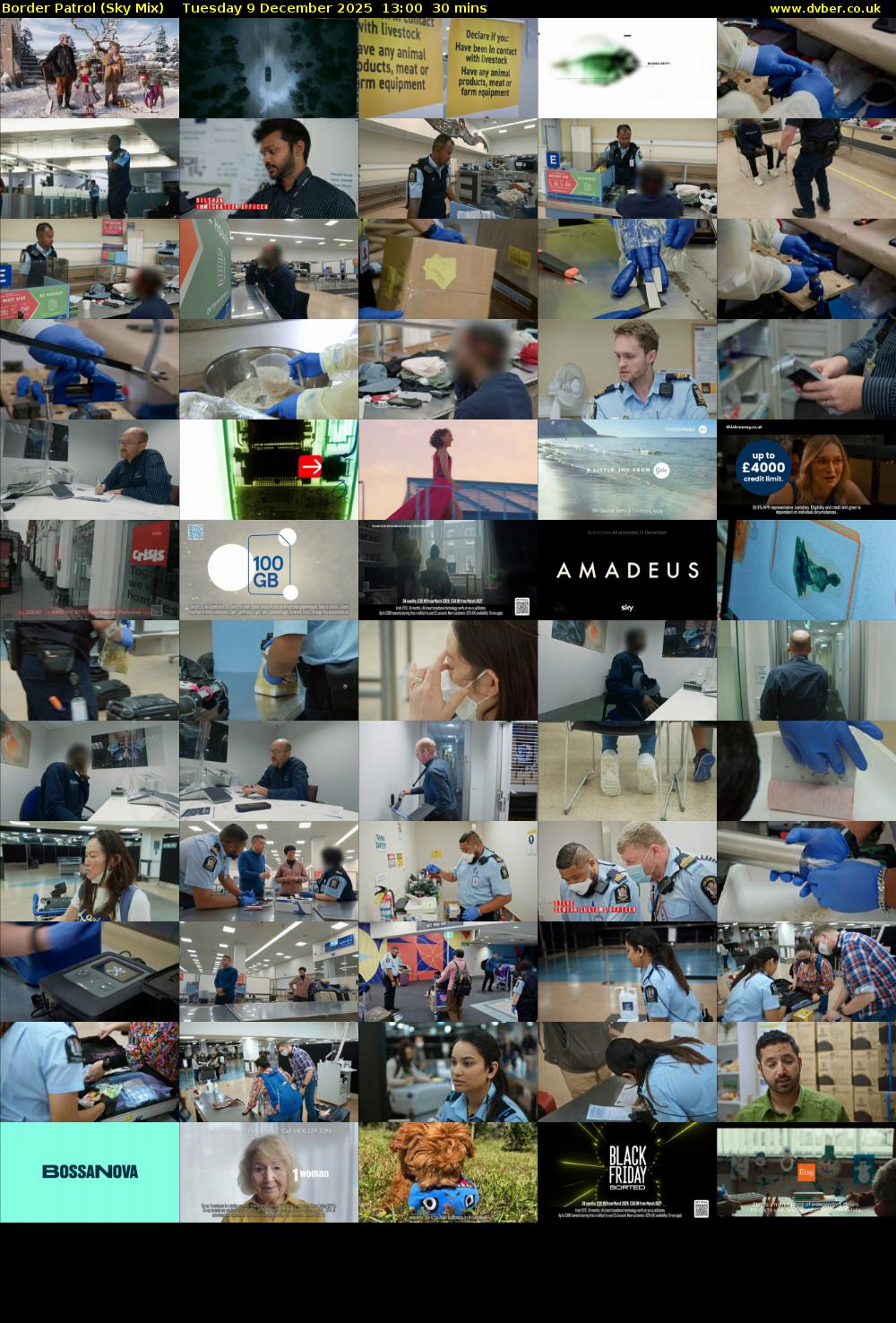 Border Patrol (Sky Mix) Tuesday 9 December 2025 13:00 - 13:30