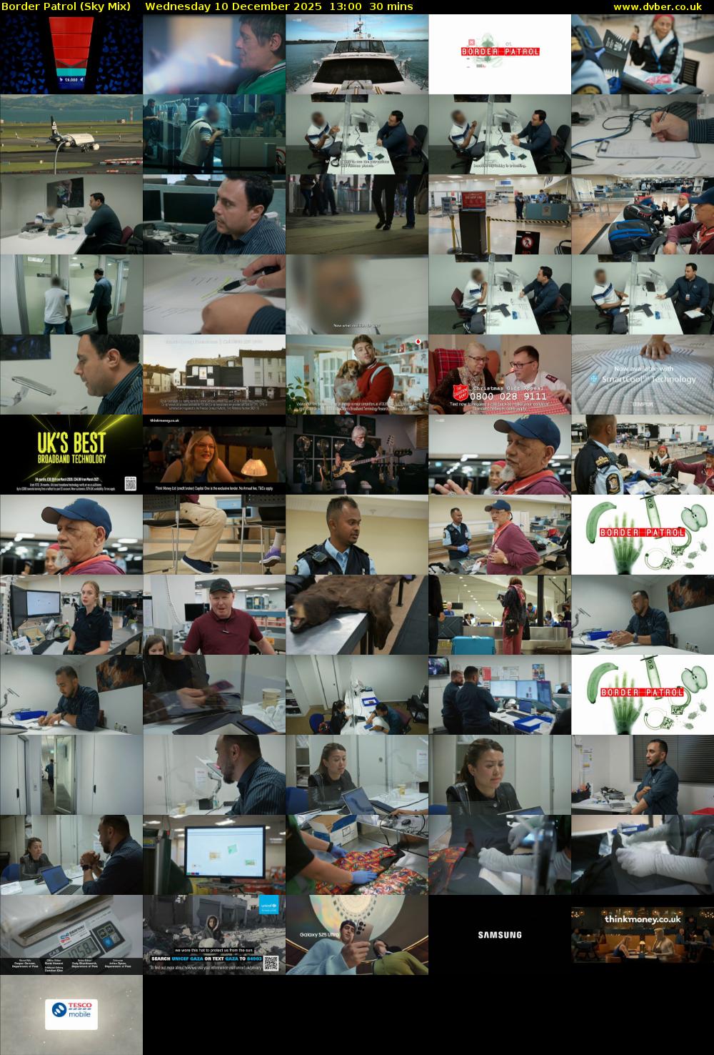 Border Patrol (Sky Mix) Wednesday 10 December 2025 13:00 - 13:30
