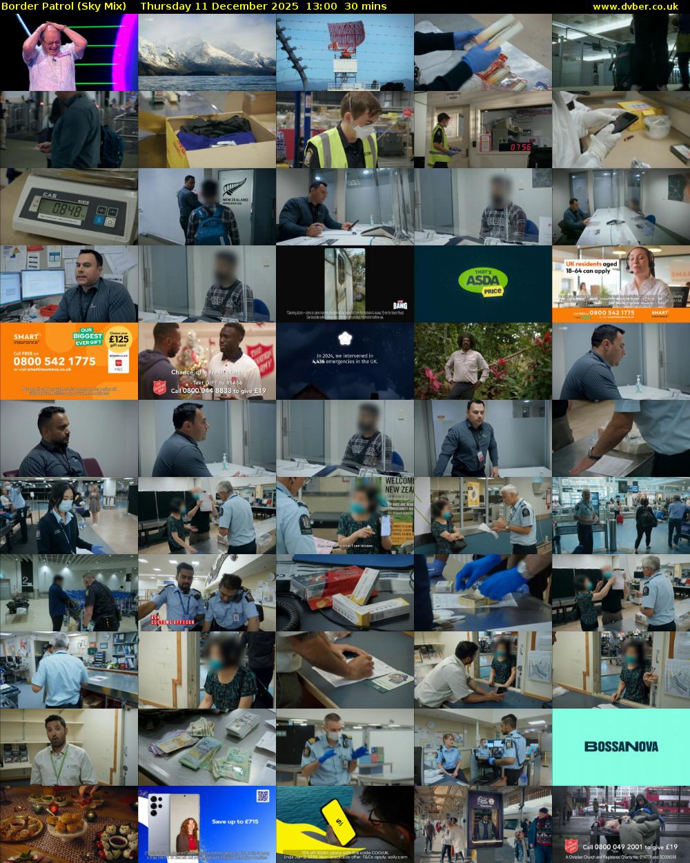 Border Patrol (Sky Mix) Thursday 11 December 2025 13:00 - 13:30