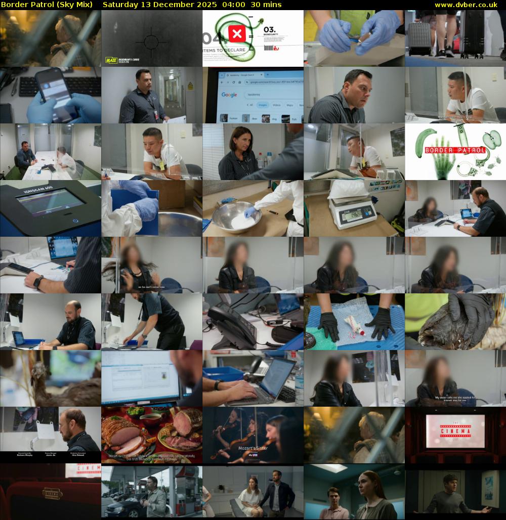 Border Patrol (Sky Mix) Saturday 13 December 2025 04:00 - 04:30