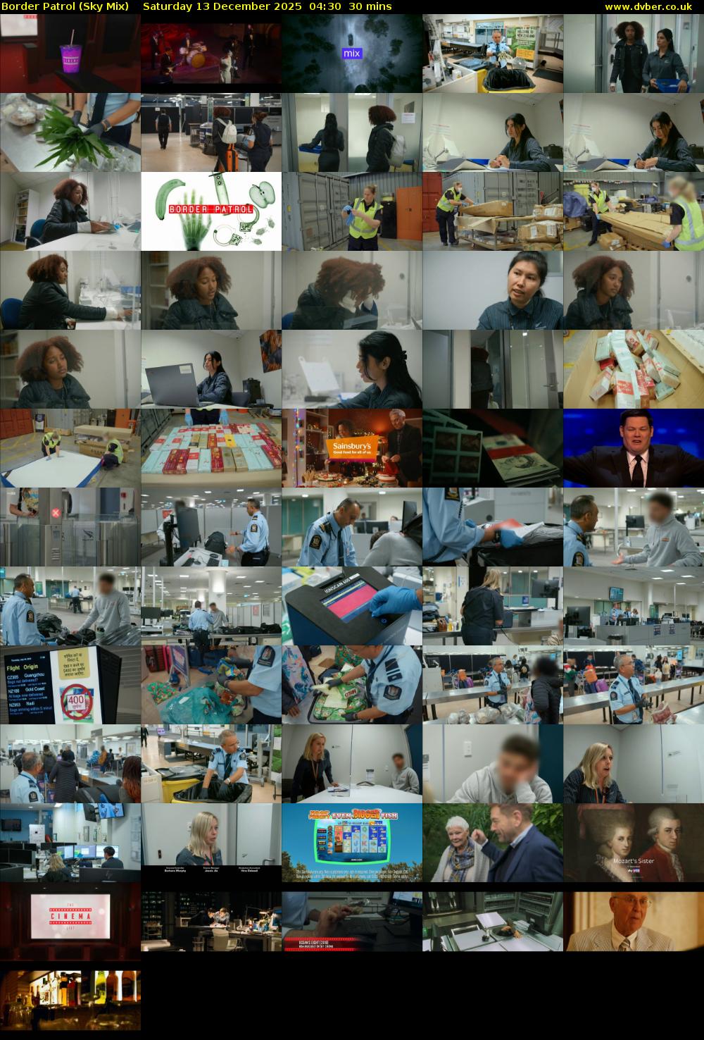 Border Patrol (Sky Mix) Saturday 13 December 2025 04:30 - 05:00