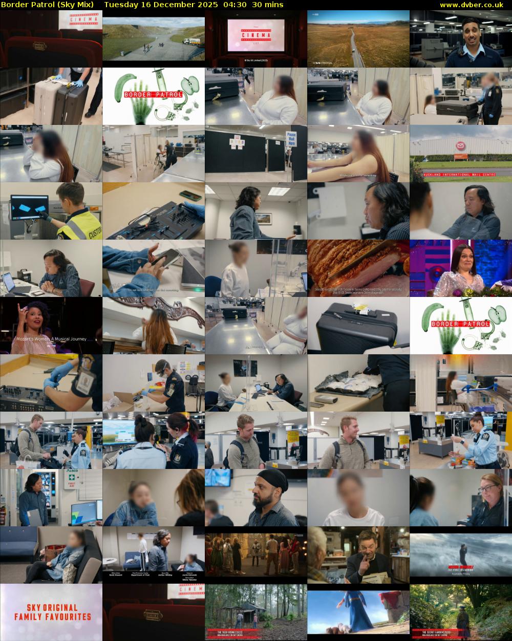 Border Patrol (Sky Mix) Tuesday 16 December 2025 04:30 - 05:00