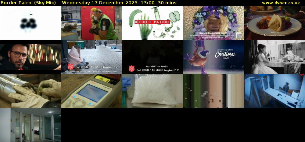 Border Patrol (Sky Mix) Wednesday 17 December 2025 13:00 - 13:30