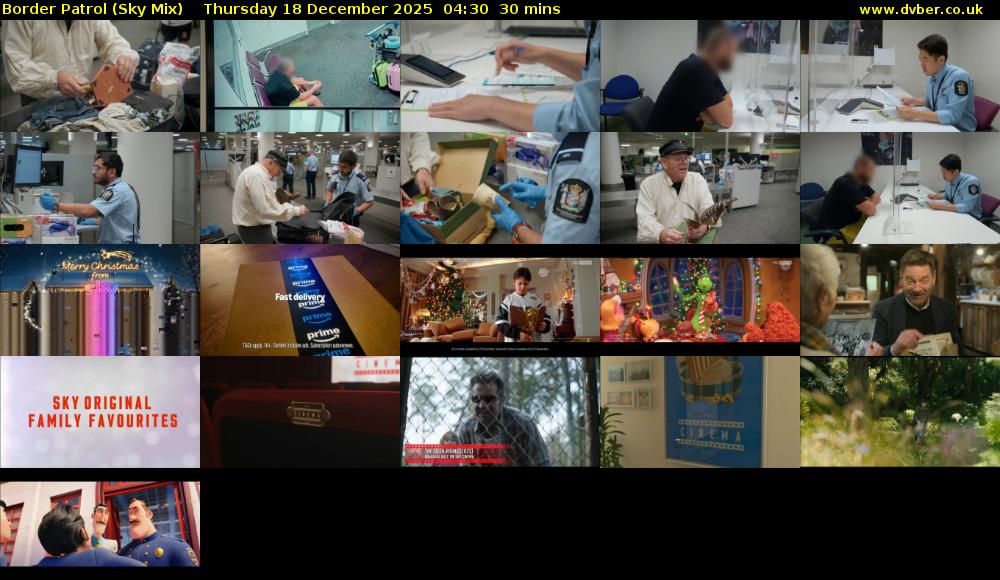 Border Patrol (Sky Mix) Thursday 18 December 2025 04:30 - 05:00