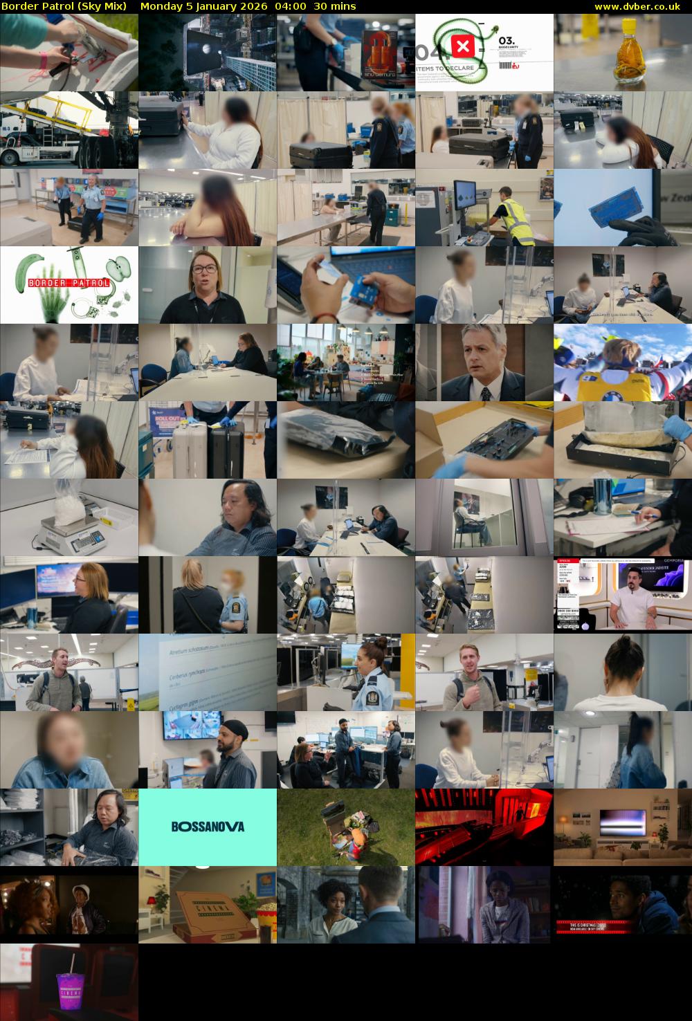 Border Patrol (Sky Mix) Monday 5 January 2026 04:00 - 04:30