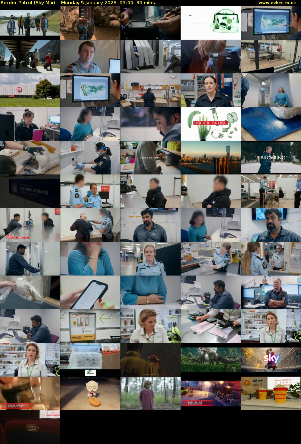 Border Patrol (Sky Mix) Monday 5 January 2026 05:00 - 05:30