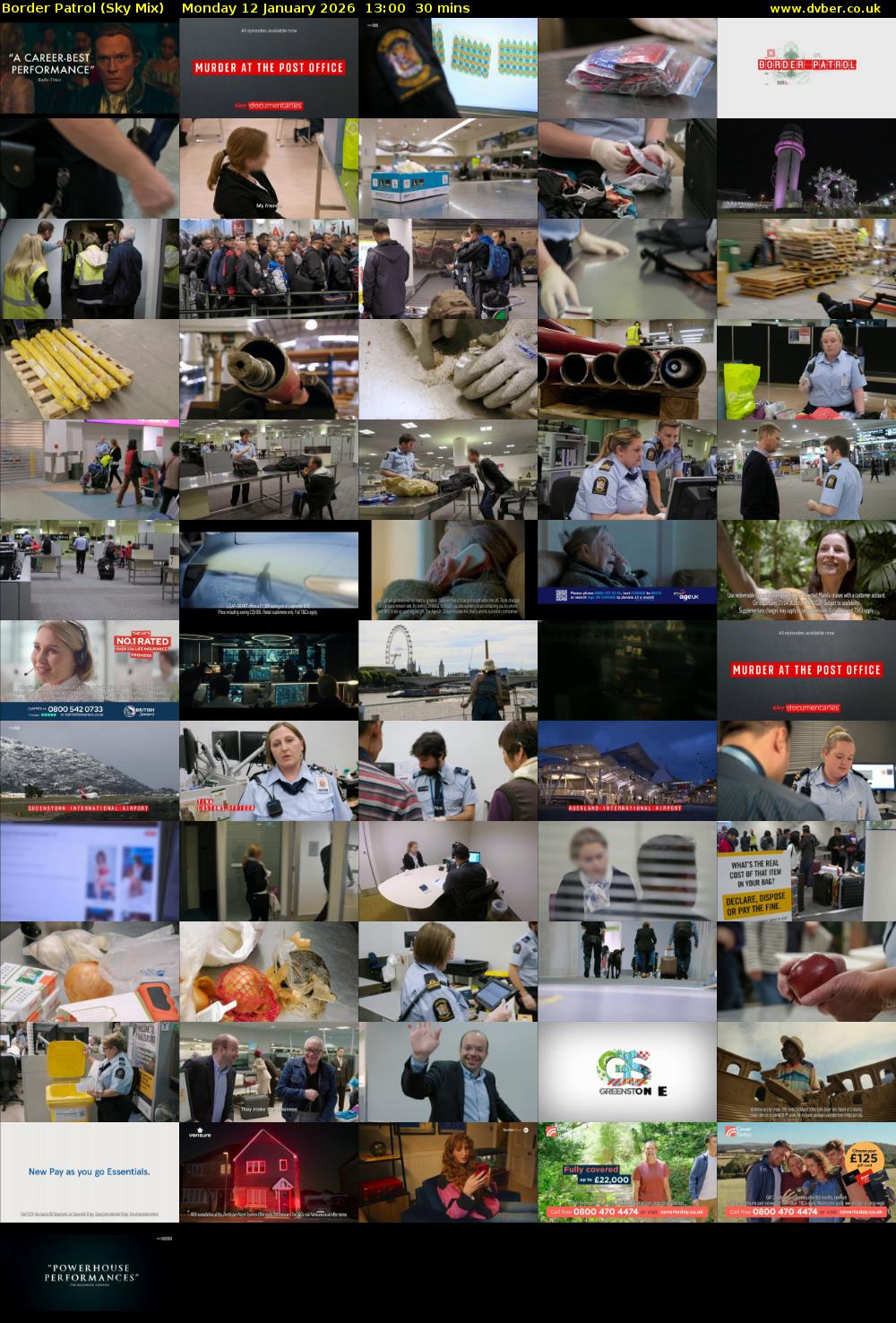 Border Patrol (Sky Mix) Monday 12 January 2026 13:00 - 13:30
