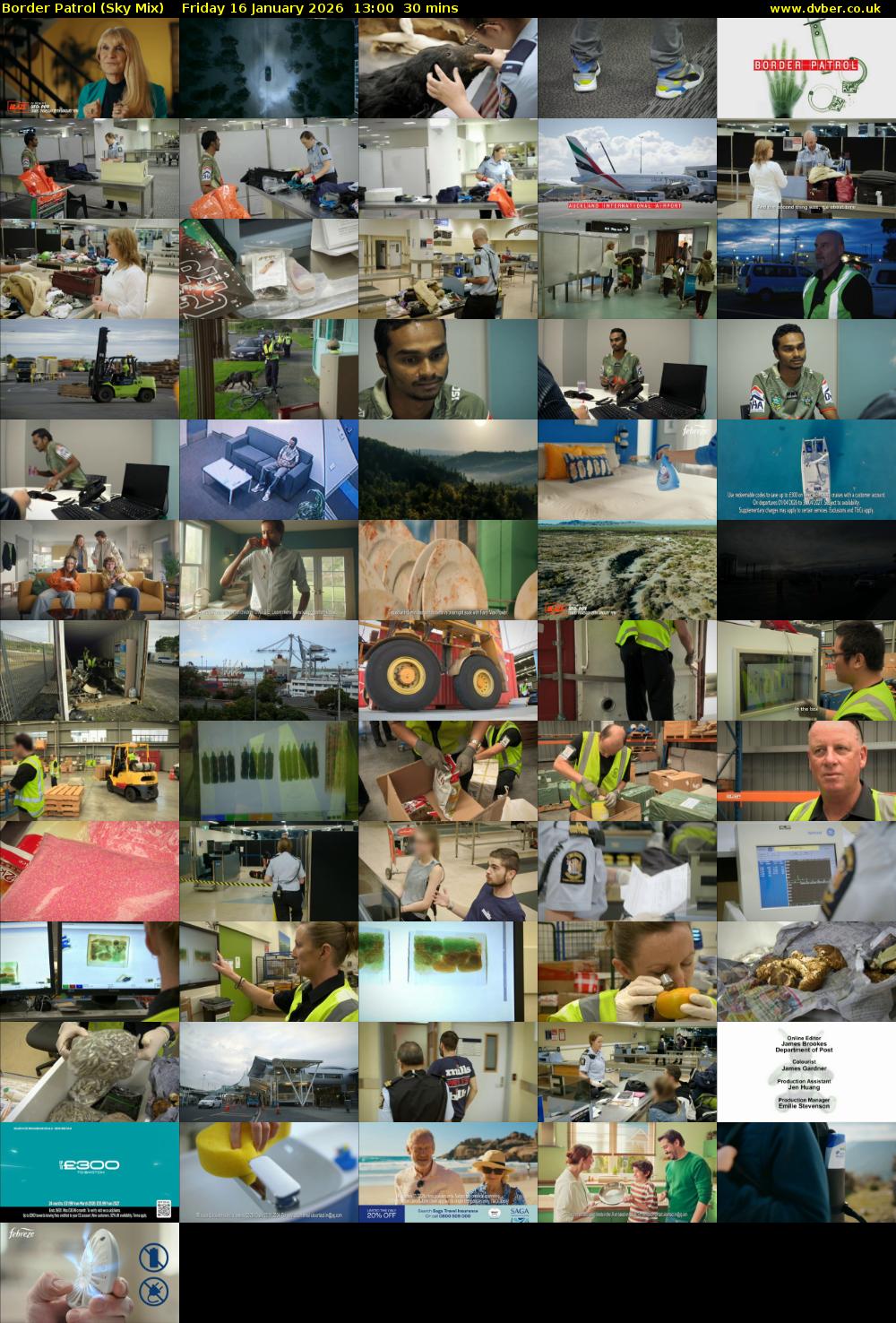 Border Patrol (Sky Mix) Friday 16 January 2026 13:00 - 13:30