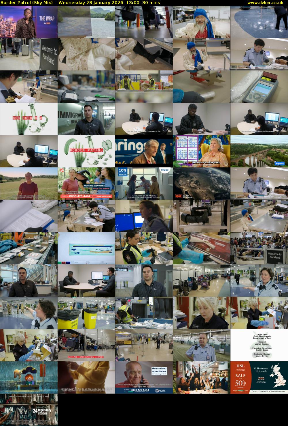 Border Patrol (Sky Mix) Wednesday 28 January 2026 13:00 - 13:30