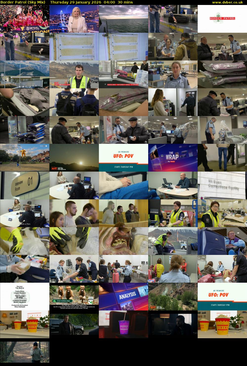 Border Patrol (Sky Mix) Thursday 29 January 2026 04:00 - 04:30