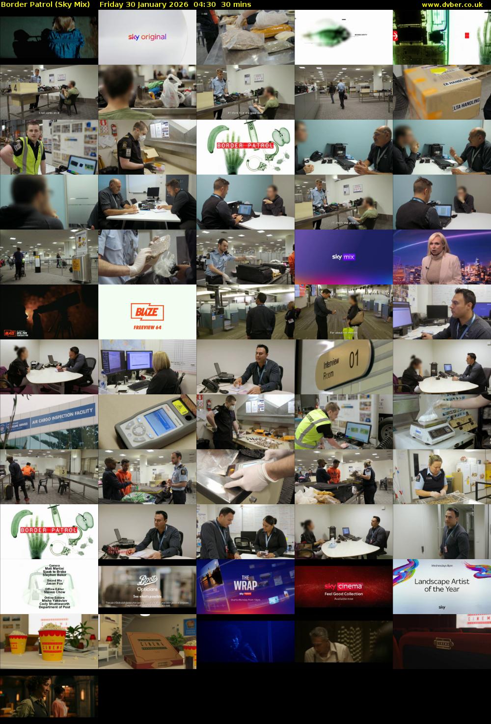 Border Patrol (Sky Mix) Friday 30 January 2026 04:30 - 05:00