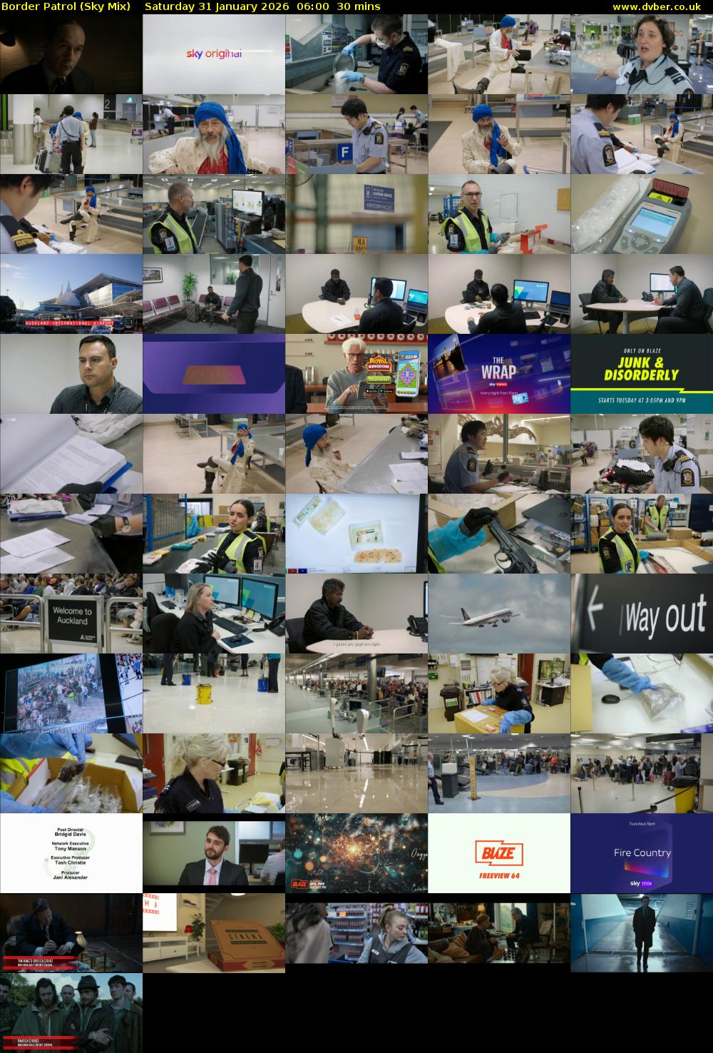 Border Patrol (Sky Mix) Saturday 31 January 2026 06:00 - 06:30