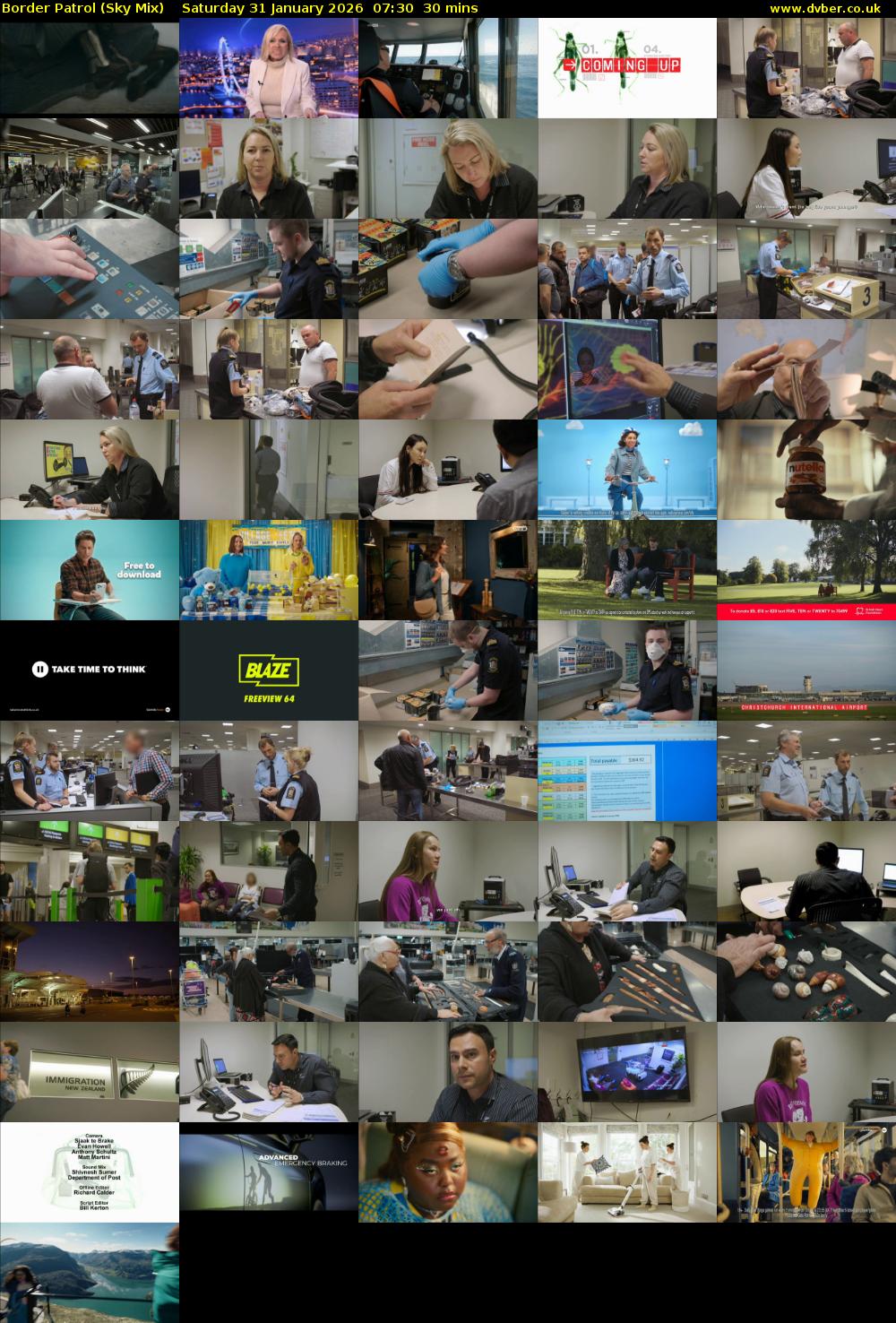 Border Patrol (Sky Mix) Saturday 31 January 2026 07:30 - 08:00